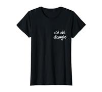 C'è Del Disagio Preisgünstiges Grafik-T-Shirt, Damen, Schwarz, S