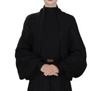 CEAeis Weiche Schals und Tücher für Damen, Warmer Kaschmirschal, gestrickter Zopfschal, gestrickter Schal mit Ärmeln für Damen (Black)