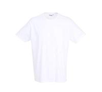 Ceceba Herren-T-Shirt Rundhals Kurzarm Baumwolle Weiß uni 2er Pack Größe 56