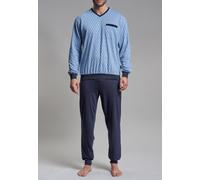 Götzburg Herren 1/1-Arm Schlafanzug bedruckt (Farbe: hellblau / Größe: 58 (3XL))