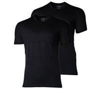 CECEBA Herren American T-Shirt, 2er Pack - V-Ausschnitt, Kurzarm, Baumwolle, uni Schwarz XL