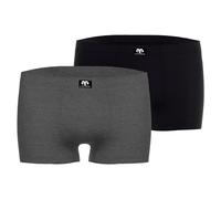 CECEBA Herren Boxershorts, 2er Pack - Konvex, Unterwäsche, Logo, einfarbig Schwarz/Grau 6XL