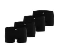 CECEBA Herren Boxershorts, 4er Pack - Konvex, Unterwäsche, Logo, einfarbig 4XL Schwarz