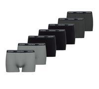CECEBA Herren Boxershorts, 7er Pack - Monza, Unterwäsche, Logo, einfarbig Schwarz/Grau 3XL