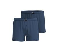 CECEBA Herren Boxershort blau uni 2er Pack 10