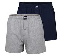 Ceceba Herren Boxershorts Shorts, 2er Pack, Grau (Grey 0811), Large (Herstellergröße: 6)