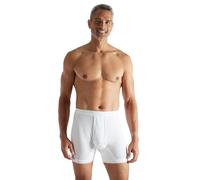 Ceceba Herren Pants, Baumwolle, Feinripp, weiß, Uni, mit Bündchen, offener Eingriff 8