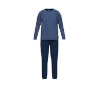 Ceceba Herren Pyjama lang Traveller Rundhals-Ausschnitt, 2tlg., blau, 64-66