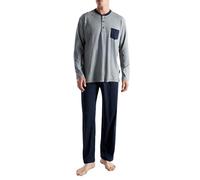 CECEBA Herren Pyjama blau quergestreift 1er Pack 64