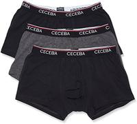 Ceceba Herren Retroshorts Short Pants, 3er Pack, Mehrfarbig, Gr. Large (Herstellergröße: 6), Schwarz (Black-darkmel-Black 9305)