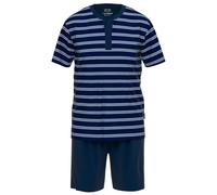 CECEBA Herren Schlafanzug, 2-tlg. Set - Philadelphia, Shorty, kurz, Knopfleiste, Baumwolle 4XL Mehrfarbig