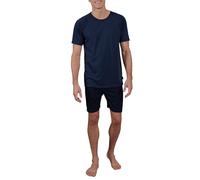 Ceceba Pyjama Herren Shorty Kurzarm Baumwollmix 2-teilig Blau XXXXL