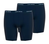 CECEBA Herren Shorts, 2er Pack - Boxershort, Long Boxer, Basic, Baumwolle, M-7XL, einfarbig Dunkelblau M