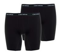 CECEBA Herren Shorts, 2er Pack - Boxershort, Long Boxer, Basic, Baumwolle, M-7XL, einfarbig Schwarz / XL XL Mehrfarbig