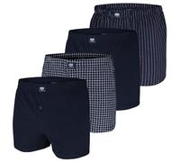 Ceceba Herren Shorts Boxershorts (DE/NL/SE/PL, Alphanumerisch, XXL, Regular, Regular, Navy/Streifen/Karo)