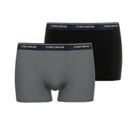 CECEBA Herren Shorts - Boxershorts, Pants, Basic, Cotton Stretch, einfarbig Schwarz/Grau M