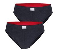 Ceceba Herren Slip, 2 Stück, auch Übergrößen, atmungsaktiv, hautfreundlich weich (XL | 7, anthrazit Melange)