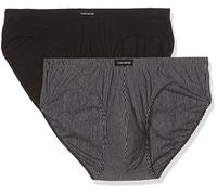 CECEBA Herren Slip schwarz längsgestreift 2er Pack 8