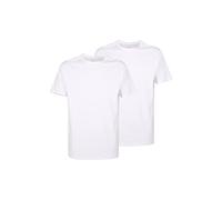 Ceceba Herren T-Shirt Rundhals 1/2-Arm Weiß uni 2er Pack Größe 52
