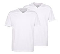 CECEBA Herren T-Shirts, 2er Pack - Konvex, V-Ausschnitt, Kurzarm, Baumwolle, uni Weiß 6XL