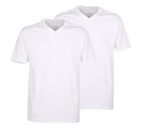 CECEBA Herren T-Shirts, 2er Pack - Konvex, V-Ausschnitt, Kurzarm, Baumwolle, uni Weiß XL
