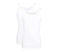 CECEBA Herren Tank-Top weiß uni 2er Pack 9