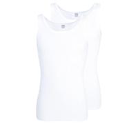 CECEBA Herren Tank-Top weiß uni 2er Pack 8