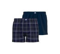 Ceceba Herren Unterhosen Boxershorts X-Lastic Woven Boxer 2er Pack, Farbe:Mehrfarbig, Artikel:-634 blau-dunkel-karo, Größe:5
