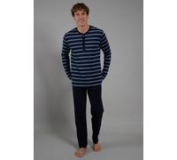 CECEBA Pyjama, 3-Knopf, offen blau-dunkel-Ringel - 80