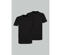 Ceceba Herren T-Shirt, Kurzarm, Baumwolle, Single Jersey, Schwarz, Uni, 2er Pack (as3, Alpha, 8X_l, Regular, Regular, Schwarz)