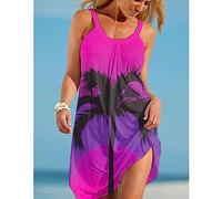 CECECOLEPansr Freizeitkleider Für Damen - Damen-Sommer-Strand-Trägerkleider, U-Ausschnitt, Damen, Lässig, Ärmellos, Lockeres Kleid, Bedrucktes Westenkleid, Partykleidung, Dress03, 3XL
