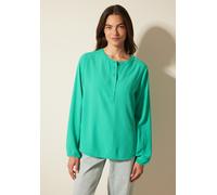 Langarmbluse CECIL, Damen, Gr. XL (44), grün (aventurine grün), Stoff, 58% Viskose, 42% Polyester, unifarben, klassisch normal, Rundhals, Bündchen, Blusen, mit Rundhalsausschnitt (96164601-XL) aventur