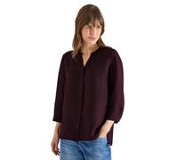 Cecil Longbluse Split Neck – Leinenmix 55%/45% Viskose, 3/4-Ärmel – rich burgundy Gr. M