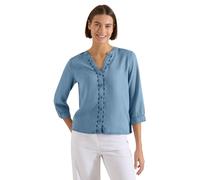 Cecil Damen 3/4-Arm Bluse im Denim-Look in Blau, Gr: XXL