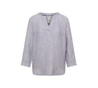 CECIL - 3/4-Arm Bluse mit Split Neck aus Leinen rich burgundy - Gr. - S