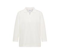 Poloshirt CECIL, Damen, Gr. XS (36), vanilleweiß, Web;Stoff;Piqué, 48% Baumwolle, 48% Modal, 4% Elasthan, unifarben, comfort fit normal, hoch geschlossener Ausschnitt, normaler Saum, Shirts, mit 3/4 Ä