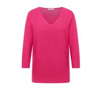 Cecil 3/4-Arm-Pullover TOS Structured V-neck mit Struktur Baumwoll-Mix Beetroot Pink L
