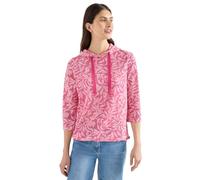 Kapuzenshirt CECIL, Damen, Gr. XL (44), beetroot pink, Stoff, 60% Viskose, 40% Polyester, geblümt, comfort fit normal, ohne Ausschnitt, abgesteppt, Shirts Kapuzenshirt, mit 3/4 Ärmeln (39567750-XL) be