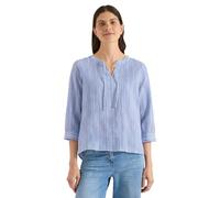 Shirtbluse CECIL, Damen, Gr. XXL (46), blouse blau, Web, 100% Baumwolle, gestreift, klassisch normal, Rundhals, Bündchen, Blusen, mit 3/4 Ärmeln (95404466-XXL) blouse blau