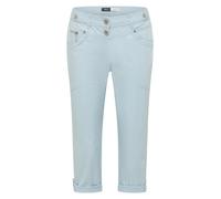 Cecil - 3/4 Mid Waist Casual Fit Hose mit Turn Up diamond blue - Gr. - 3