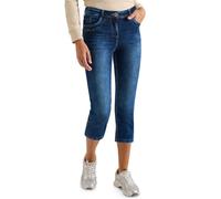 Comfort-fit-Jeans CECIL, Herren, Gr. 28, Länge 20, mid blau used wash, Jeans, 78% Baumwolle, 20% Polyester, 2% Elasthan, unifarben, kniebedeckend, Jeans, Middle Waist (47117132-28) mid blau used wash