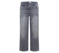 CECIL - 7/8 High Waist Wide Leg Jeans im Loose Fit mid grey used wash - Gr. - 7