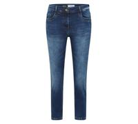 CECIL - 7/8 Mid Waist Slim Leg Jeans im Casual Fit mid blue used wash - Gr. - 7
