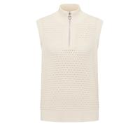 Cecil - Ärmellose Strickweste mit Troyerkragen beige - Gr. - M