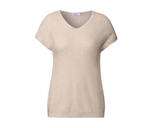 Cecil - Ärmelloser Strukturpullover beige - Gr. - S