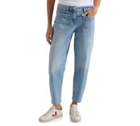 Loose-fit-Jeans CECIL "Style Scarlett", Damen, Gr. 33, Länge 28, blau (light blau used wash), Denim/Jeans, Obermaterial: 85% Baumwolle, 13% Polyester, 2% Elasthan, bequem knöchelfrei, Jeans, lockerer