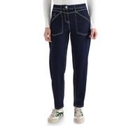 Loose-fit-Jeans CECIL, Damen, Gr. 33, Länge 30, rinsed wash, Jeans, 82% Baumwolle, 15% Polyester, 3% Elasthan, unifarben, normal, Jeans, High Waist (23389432-33) rinsed wash