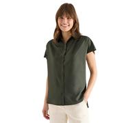 Hemdbluse CECIL, Damen, Gr. L (42), grün (khaki), Stoff, 100% Viskose, unifarben, klassisch normal, V-Ausschnitt, Bündchen, Blusen Hemdbluse, im Basic-Style (61498923-L) khaki