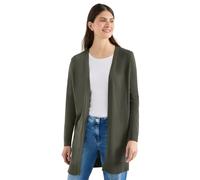 Cardigan CECIL, Damen, Gr. XS (36), khaki, Web, 60% Baumwolle, 40% Viskose, unifarben, normal ca. Mitte Oberschenkel, ohne Ausschnitt, Rippbündchen, Strickjacken, im soften Baumwoll-Mix (56247057-XS)