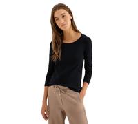 Cecil Langarmshirt Style Pia Damen Jersey 100% Baumwolle Rundhals Schwarz XXL